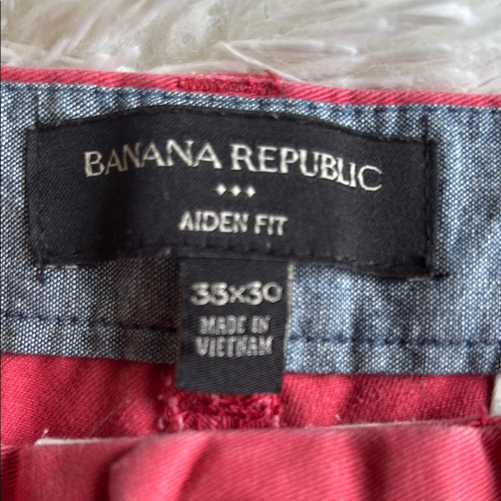 Banana Republic Nantucket red/salmon chinos 33/30 100% cotton - Picture 3 of 4